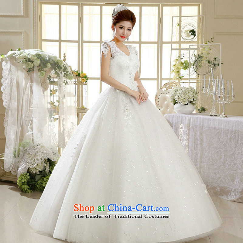 There is also optimized 8D summer female white bride to align the new Korean retro-V-Neck wedding dress stylish lace white XXL, xs1033) is optimized color 8D , , , shopping on the Internet