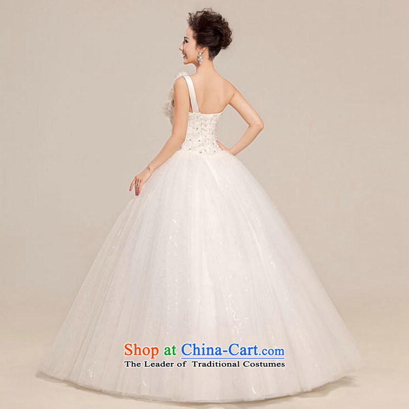 There is also optimized 8D wedding dresses spring new Korean single shoulder higher waist to align the bride pregnant women wedding summer large retro xs1034 Sau San m white colored silk is optimized XXL, shopping on the Internet has been pressed.