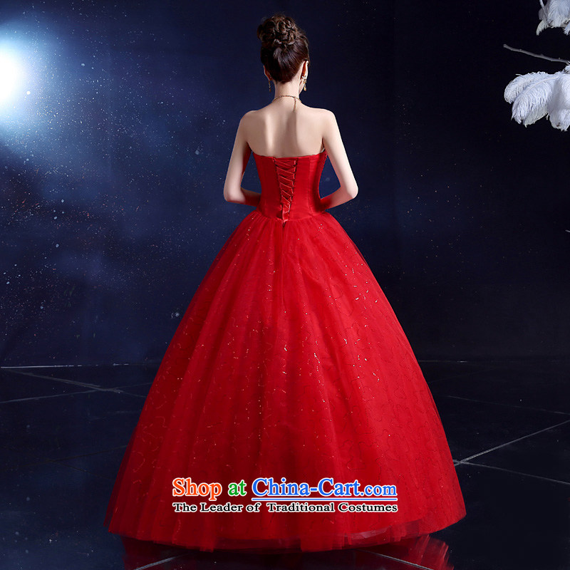 The privilege of serving-leung 2015 new alignment with Chest straps Korean lace on drill Sau San bride wedding dresses and stylish red XL, a service-leung , , , shopping on the Internet