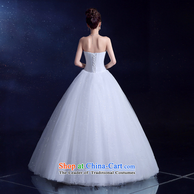 The privilege of serving-leung wedding dresses 2015 new summer Korean style with chest diamond align to bind with stylish graphics thin white XXL, slimming services-Leung has been pressed to online shopping
