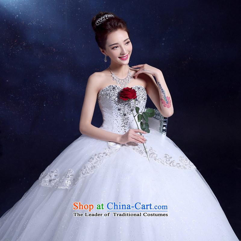 The privilege of serving-leung marriages and chest Wedding 2015 to align the new graphics thin lace Sau San won drill spring and summer female whiteM
