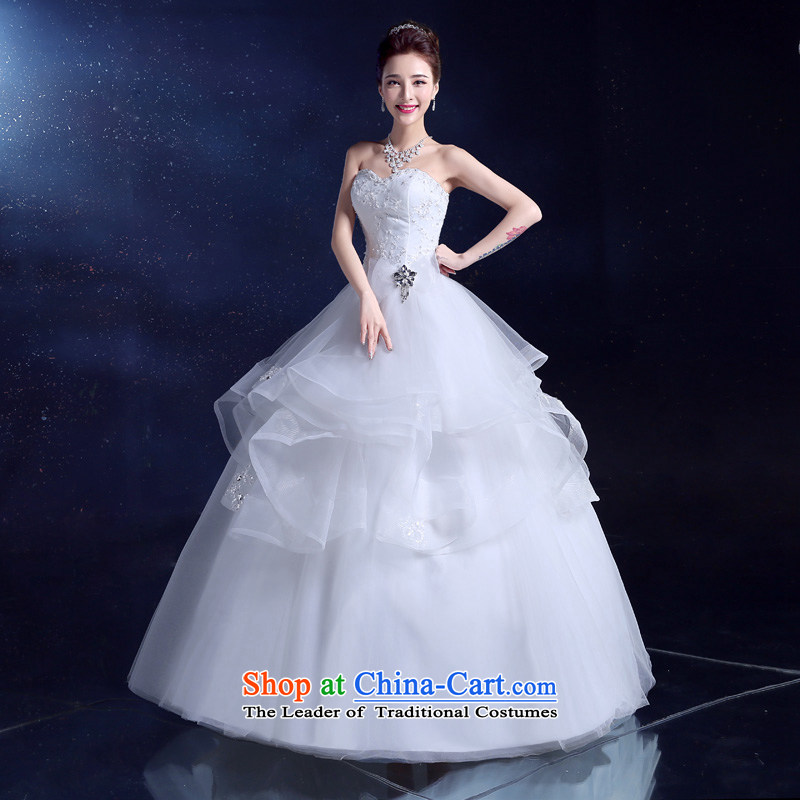 The privilege of serving the bride-leung wedding dresses 2015 New Sau San Bow Tie diamond bon bon yarn princess skirt to align the White XL, a service skirt-leung , , , shopping on the Internet