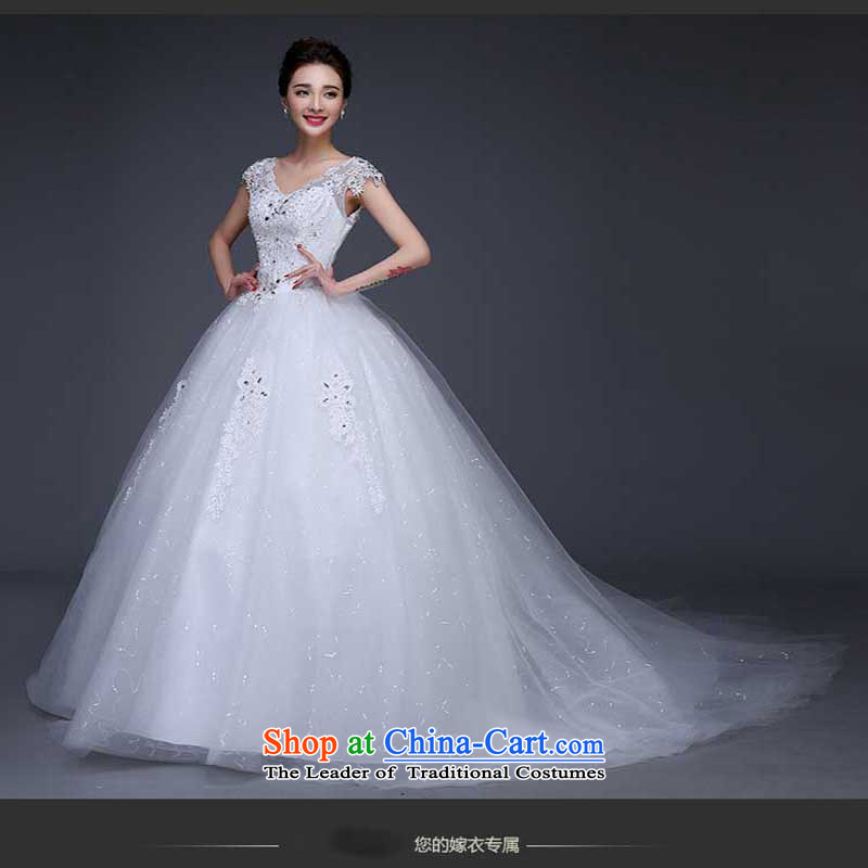 Pure Love bamboo yarn wedding dresses new Word 2015 Spring bride shoulder wedding shoulders to align the large Korean v-neck video thin white streaks in the summer , pure love bamboo yarn , , , shopping on the Internet