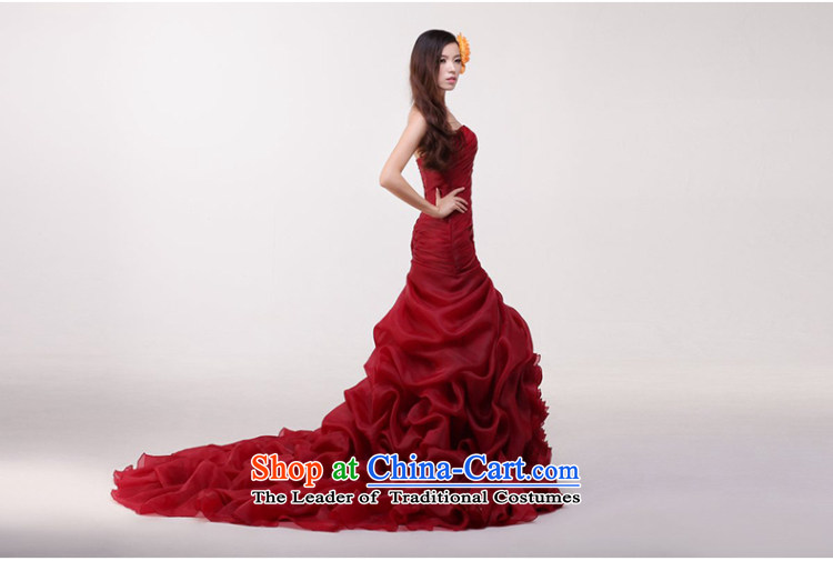 The new 2015 Luang bride anointed chest straps wedding tail Foutune of video thin crowsfoot wedding customised wine red advanced custom image, prices, brand platters! The elections are supplied in the national character of distribution, so action, buy now enjoy more preferential! As soon as possible.