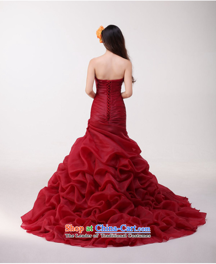 The new 2015 Luang bride anointed chest straps wedding tail Foutune of video thin crowsfoot wedding customised wine red advanced custom image, prices, brand platters! The elections are supplied in the national character of distribution, so action, buy now enjoy more preferential! As soon as possible.