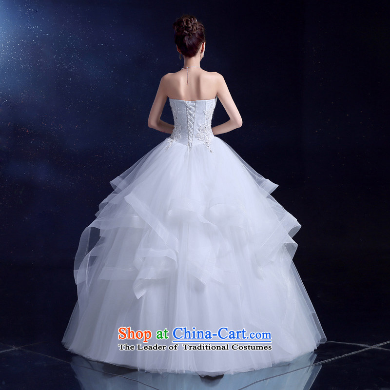 The privilege of serving-leung in spring and summer 2015 new Korean wiping the chest to align graphics thin wedding multi-level bride wedding dress white XXL, honor services-leung , , , shopping on the Internet