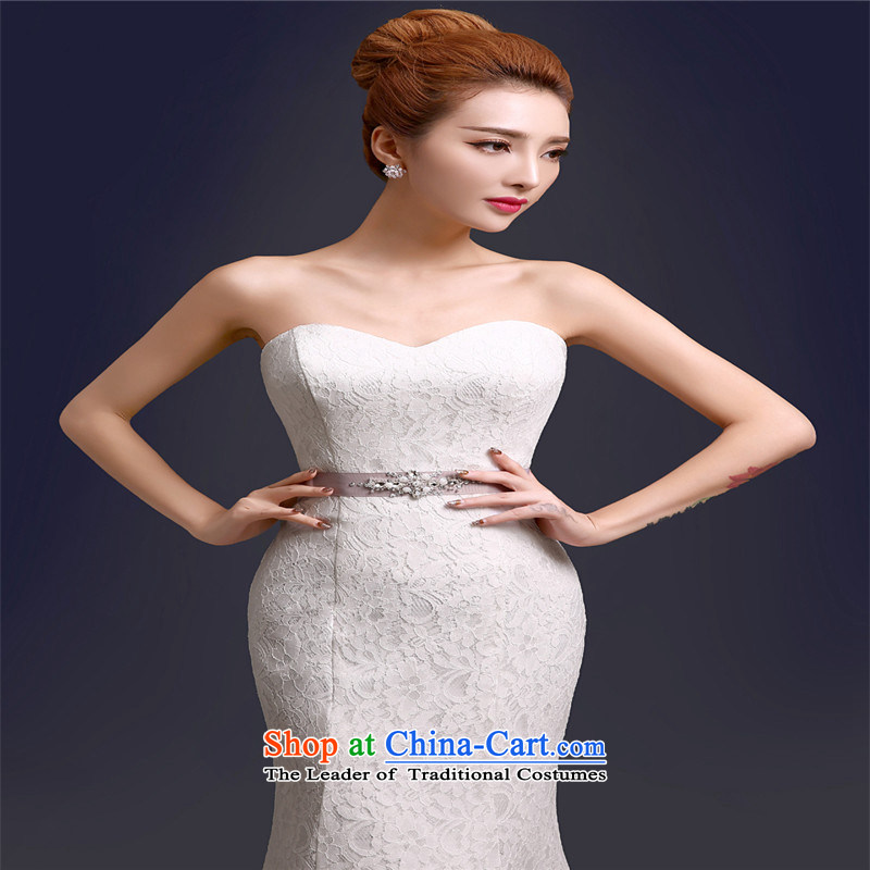 The bride wedding dresses 2015 new autumn and winter Sau San Korean shoulders a simple word shoulder crowsfoot wedding summer tail white high-end to contact our Customer Service at (parent country color is Windsor shopping on the Internet has been pressed
