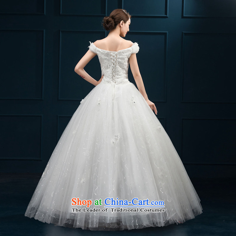 2015 wedding dresses new bride first field lace luxurious ornaments shoulder Korean to align bon bon yarn White XL, to sound (dayinni ni) , , , shopping on the Internet