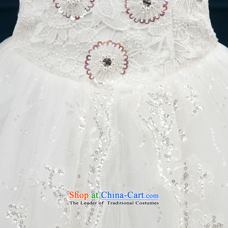 2015 wedding dresses new bride first field lace luxurious ornaments shoulder Korean to align bon bon yarn White XL, to sound (dayinni ni) , , , shopping on the Internet
