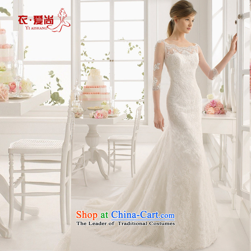 Marriage wedding dresses 2015 new spring and summer brides shoulders upscale lace princess graphics large thin tail alignment can be made to the white plus $30 does not return, Yi Sang Love , , , shopping on the Internet
