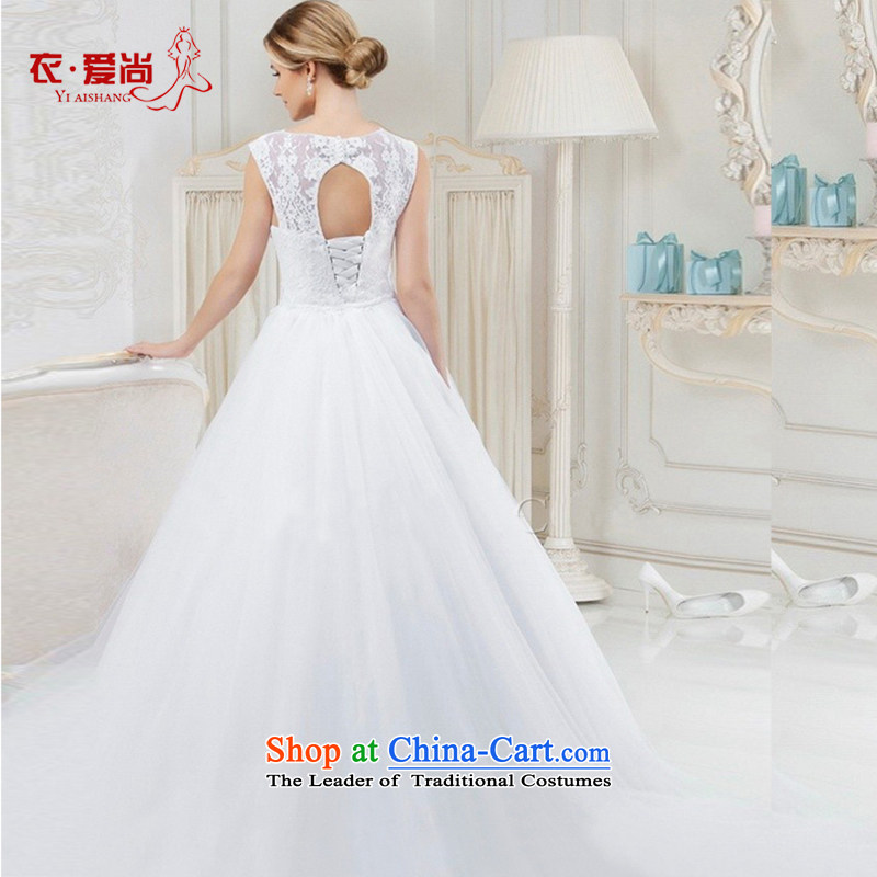 Wedding dresses Summer 2015 new products and stylish word bride shoulder to align the simple small trailing) wedding dresses female white S Yi love is , , , shopping on the Internet