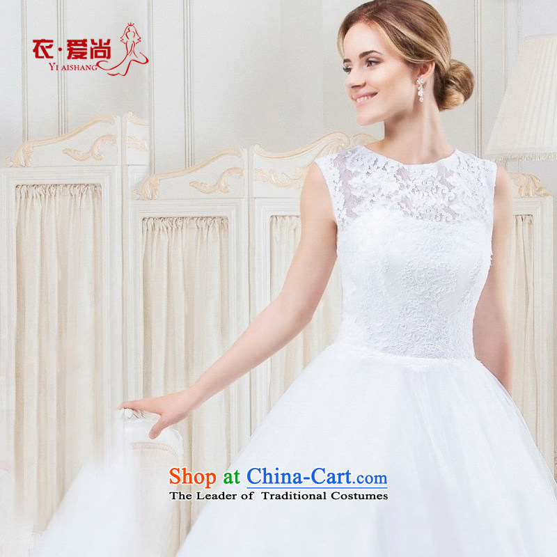 Wedding dresses Summer 2015 new products and stylish word bride shoulder to align the simple small trailing) wedding dresses female white S Yi love is , , , shopping on the Internet