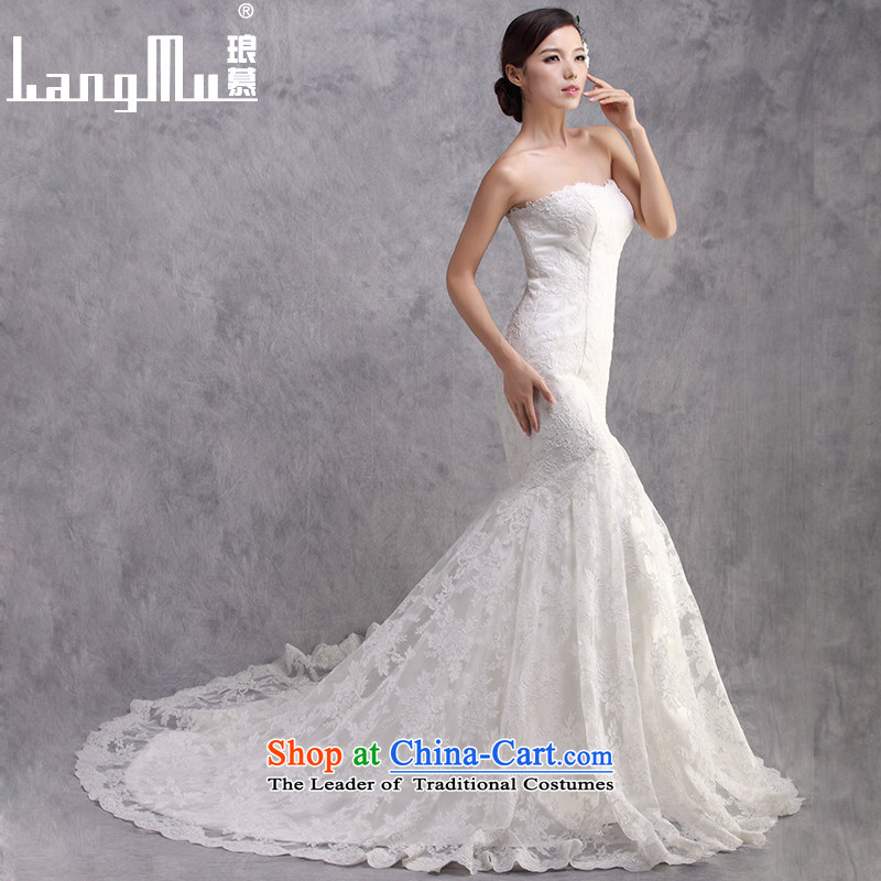 The new 2015 Luang crowsfoot large tail marriages wedding dresses Foutune of Sau San Graphics Customised Thin white S, Luang in , , , shopping on the Internet