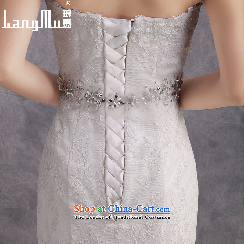 The new 2015 Luang crowsfoot large tail marriages wedding dresses Foutune of Sau San Graphics Customised Thin white S, Luang in , , , shopping on the Internet