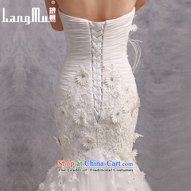 The new 2015 Luang wedding dresses and chest trendy tail crowsfoot package and wedding sexy beauty video thin custom m White advanced customization, Luang in , , , shopping on the Internet