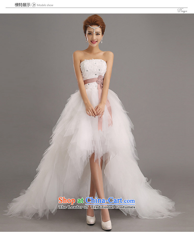 Pure Love bamboo yarn upscale luxury front stub long after trailing wedding dresses new package shoulder diamond jewelry Princess Bride Wedding 2015 H6289 lace white XS picture, prices, brand platters! The elections are supplied in the national character of distribution, so action, buy now enjoy more preferential! As soon as possible.