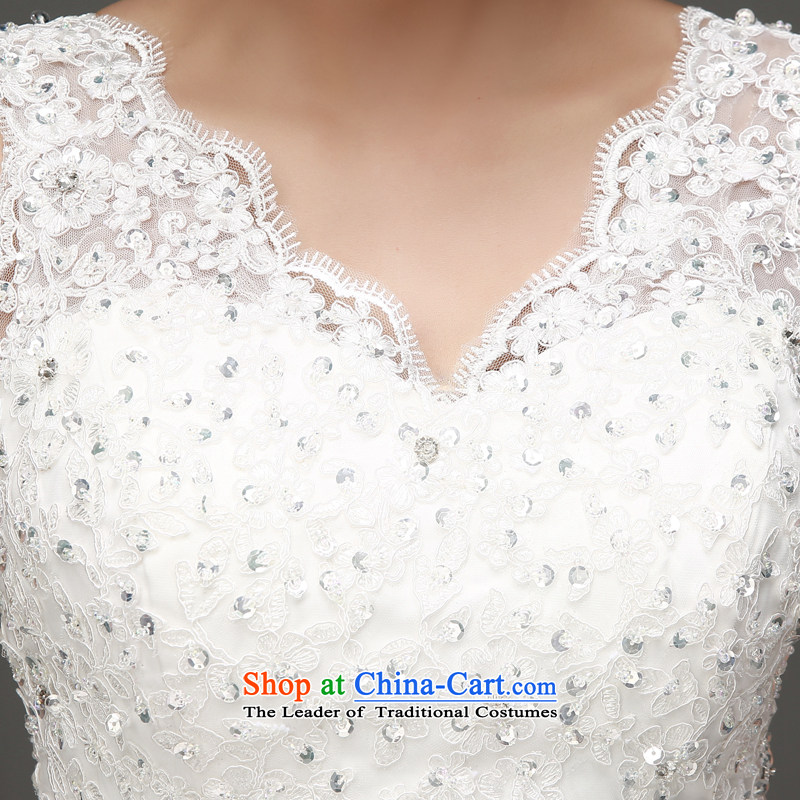 Each wedding to align Connie Wedding 2015 Spring/Summer Ms. new Korean embroidery bride white streaks, shoulders video thin wedding white streak tailored does not allow for seven days, every JIAONI stephanie () , , , shopping on the Internet