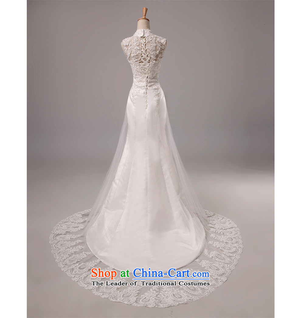 The beautiful bride yarn and small package tail Wedding 2015 new products shoulders back video thin Sau San tie marriages crowsfoot lace wedding code made white L picture, prices, brand platters! The elections are supplied in the national character of distribution, so action, buy now enjoy more preferential! As soon as possible.