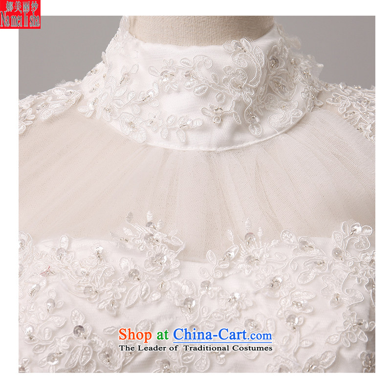 The beautiful bride yarn and small package tail Wedding 2015 new products shoulders back video thin Sau San tie marriages crowsfoot lace wedding code for the beautiful white L, yarn (nameilisha) , , , shopping on the Internet