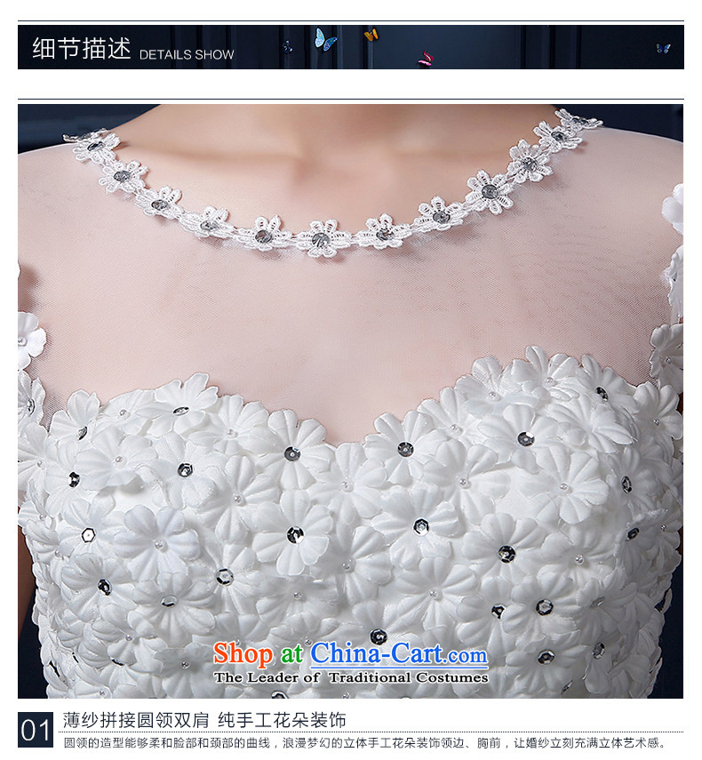 Hiv Miele Wedding 2015 Summer new round-neck collar double shoulder higher waist manually align the bride to pregnant women flowers princess wedding A15BH94 white S (waist a foot 9 ) Picture, prices, brand platters! The elections are supplied in the national character of distribution, so action, buy now enjoy more preferential! As soon as possible.