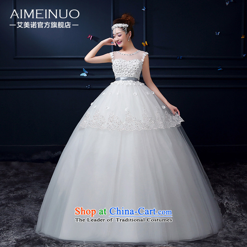 Hiv Miele Wedding 2015 Summer new round-neck collar double shoulder higher waist manually align the bride to pregnant women flowers princess wedding A15BH94 white S ( 9 ), a foot waist HIV Miele shopping on the Internet has been pressed.