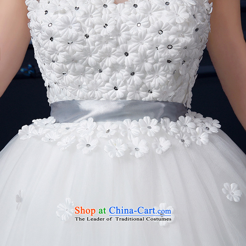 Hiv Miele Wedding 2015 Summer new round-neck collar double shoulder higher waist manually align the bride to pregnant women flowers princess wedding A15BH94 white S ( 9 ), a foot waist HIV Miele shopping on the Internet has been pressed.