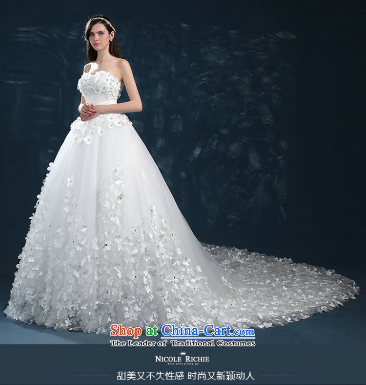 Wedding dress of autumn and winter 2015 new heart anointed chest bride wedding western straps flowers large tail wedding video thin white L(7 Sau San days no reason to return pictures), prices, brand platters! The elections are supplied in the national character of distribution, so action, buy now enjoy more preferential! As soon as possible.