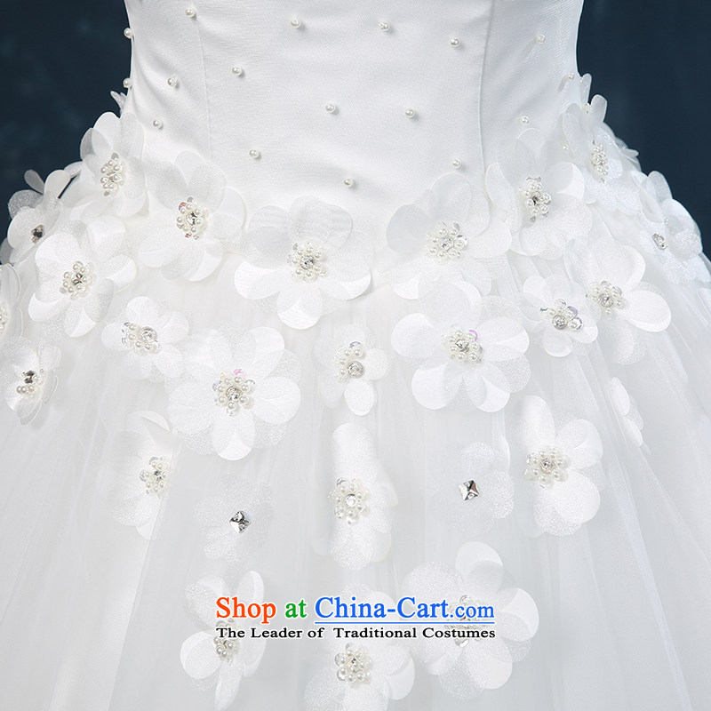 Wedding dress of autumn and winter 2015 new heart anointed chest bride wedding western straps flowers large tail wedding video thin white L(7 Sau San days no reason to return), Nicole Kidman (nicole richie) , , , shopping on the Internet