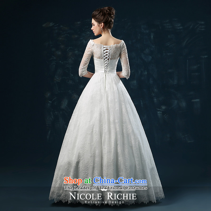 Wedding dress 2015 new word of autumn and winter shoulder bride wedding lace in cuff straps to align the wedding wedding white S(3-5 Sau San Day Shipping, Nicole Kidman (nicole richie) , , , shopping on the Internet