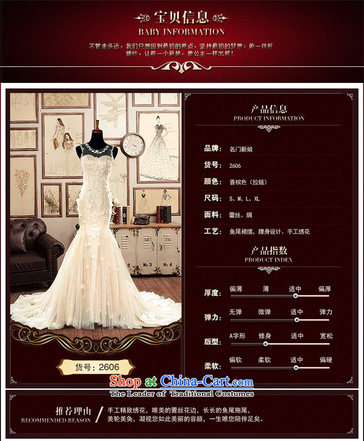 A bride evening dresses 2015 new wedding tail crowsfoot wedding champagne color manually take A of the 2606 L 7 days pre-sale prices, pictures, brand platters! The elections are supplied in the national character of distribution, so action, buy now enjoy more preferential! As soon as possible.