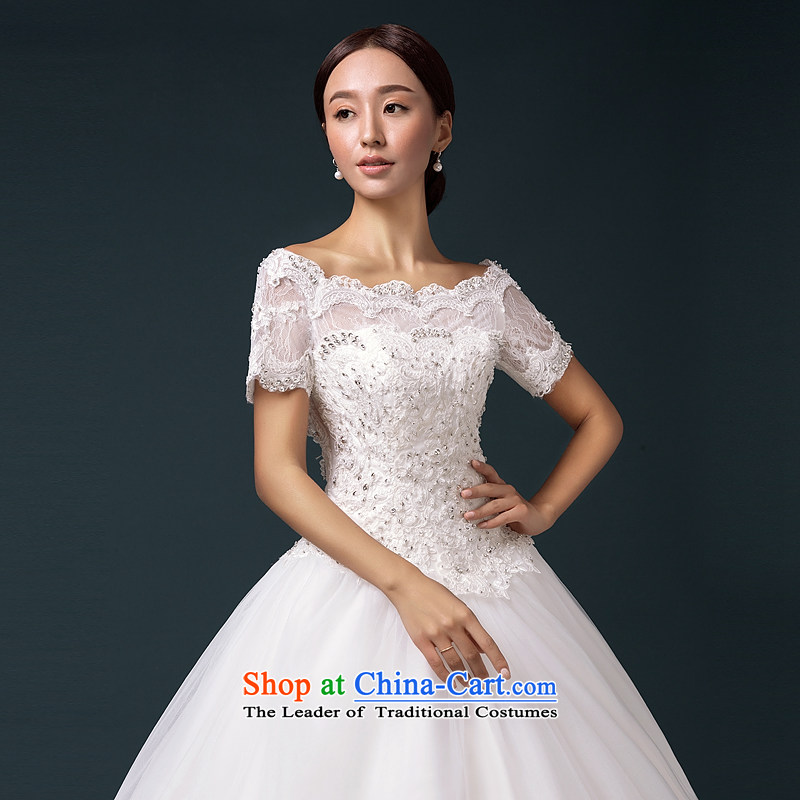 Hillo XILUOSHA Lisa (Word) Bride lace in shoulder cuff wedding high-end large tail straps wedding dresses 2015 New White S HILLO Lisa (XILUOSHA) , , , shopping on the Internet