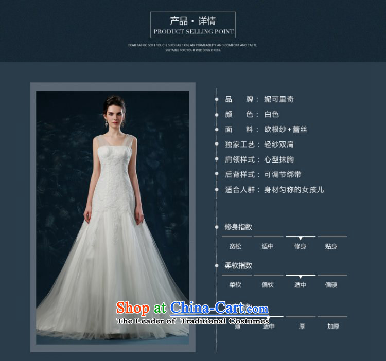Wedding dress 2015 new autumn and winter Korean lace shoulder straps stylish wedding high-end princess bon bon skirt trailing white S(3-5 bride wedding day shipping) Picture, prices, brand platters! The elections are supplied in the national character of distribution, so action, buy now enjoy more preferential! As soon as possible.