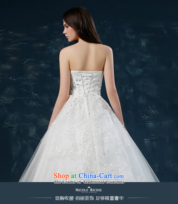 Wedding dress 2015 new stylish autumn and winter Korean brides anointed chest diamond wedding tail wedding strap white M bought Sau San wedding sent three kit) Picture, prices, brand platters! The elections are supplied in the national character of distribution, so action, buy now enjoy more preferential! As soon as possible.
