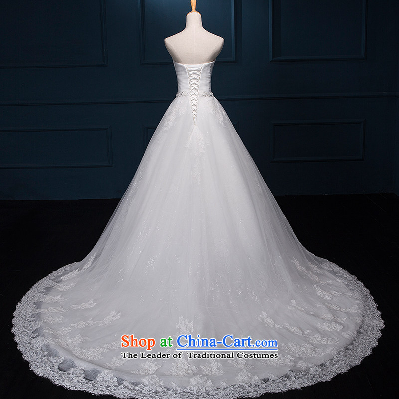 There is simply love wedding dresses Korean lace anointed chest Sau San small trailing white 4 yards, HOC , , , shopping on the Internet