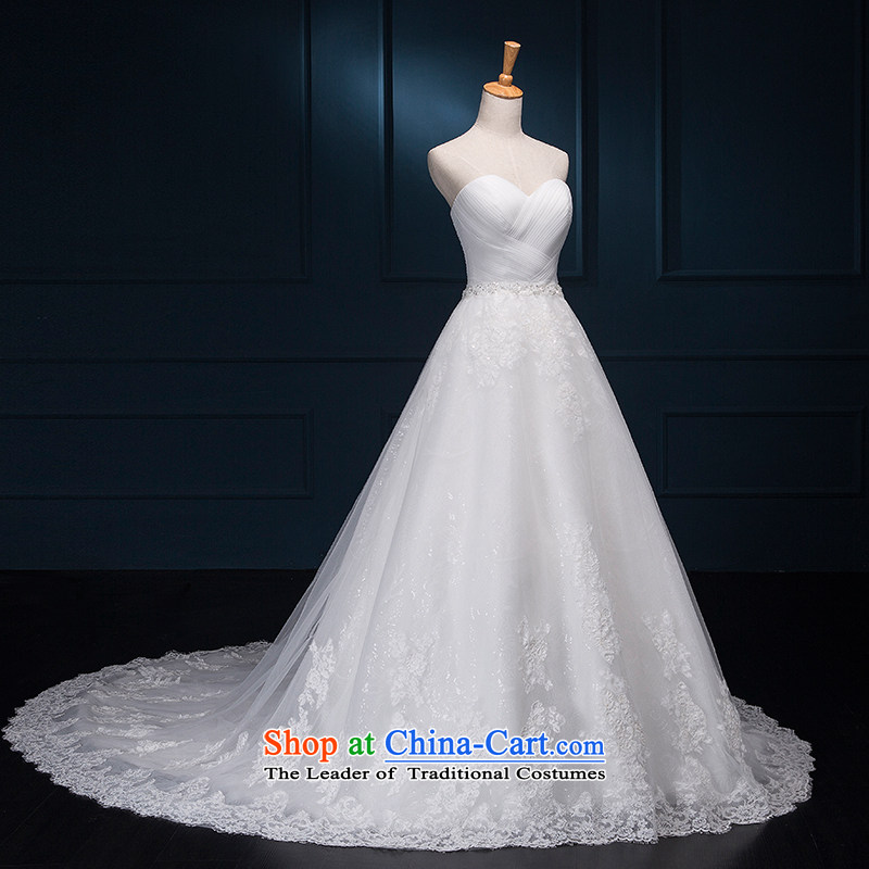 There is simply love wedding dresses Korean lace anointed chest Sau San small trailing white 4 yards, HOC , , , shopping on the Internet