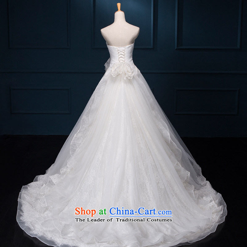 There is set yugiri anointed chest billowy flounces small trailing bride wedding dresses White 6 yards, HOC , , , shopping on the Internet