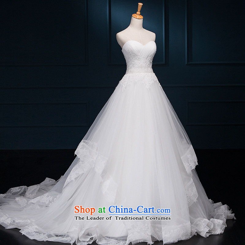 There is set yugiri anointed chest billowy flounces small trailing bride wedding dresses White 6 yards, HOC , , , shopping on the Internet