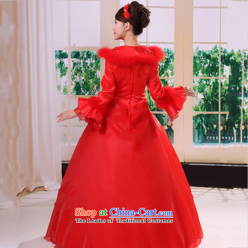 Yong-yeon and elegance of the new 2015 winter clothing clip cotton wedding dresses long-sleeved winter) wedding dresses red red XXXL not returning 4,026, Yong-yeon and shopping on the Internet has been pressed.