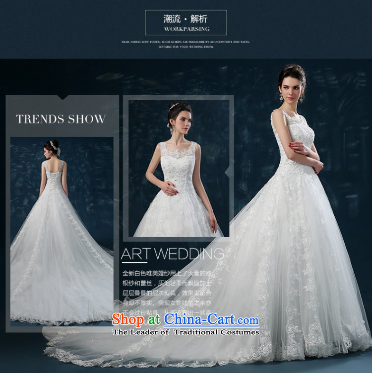 Wedding dress 2015 new bride of autumn and winter lace shoulders tail wedding Korean marriages wedding strap white M bought Sau San wedding sent three kit) Picture, prices, brand platters! The elections are supplied in the national character of distribution, so action, buy now enjoy more preferential! As soon as possible.
