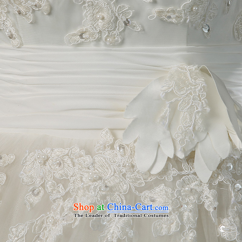 Wedding dress 2015 new autumn and winter and sexy a field with chest wedding shoulder lace straps and slender tail of Sau San video wedding white S(3-5 Day Shipping, Nicole Kidman (nicole richie) , , , shopping on the Internet