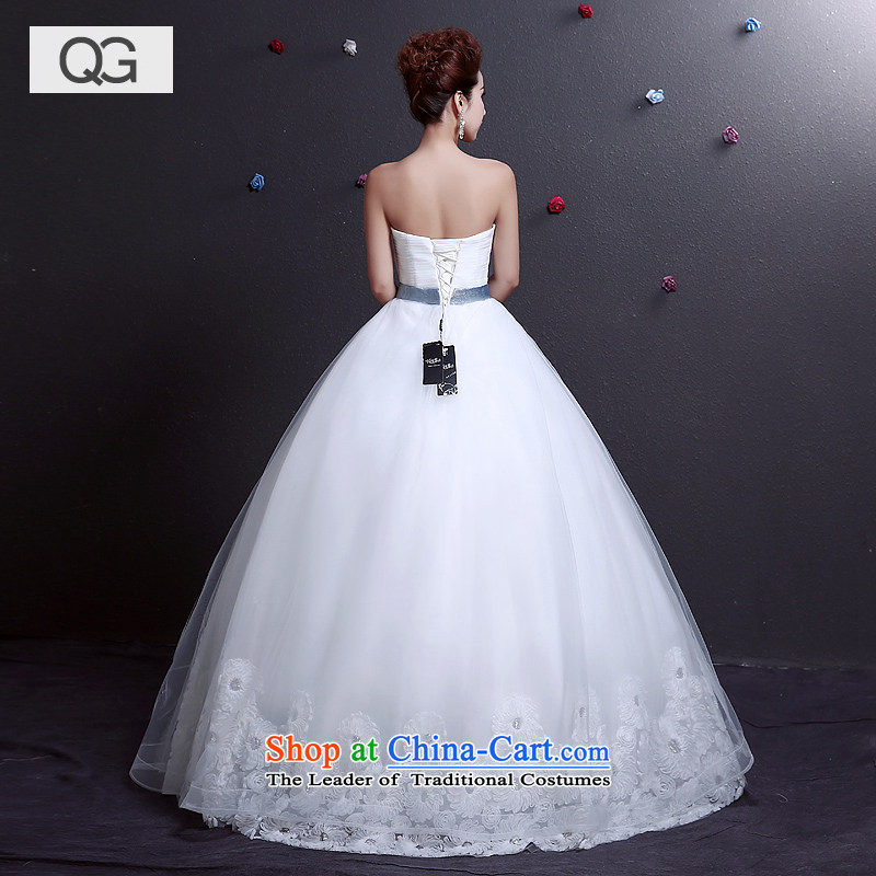 Wedding dresses 2015 Summer new anointed chest to align graphics thin Sau San tie wedding yard white XS, dumping of wedding dress shopping on the Internet has been pressed.