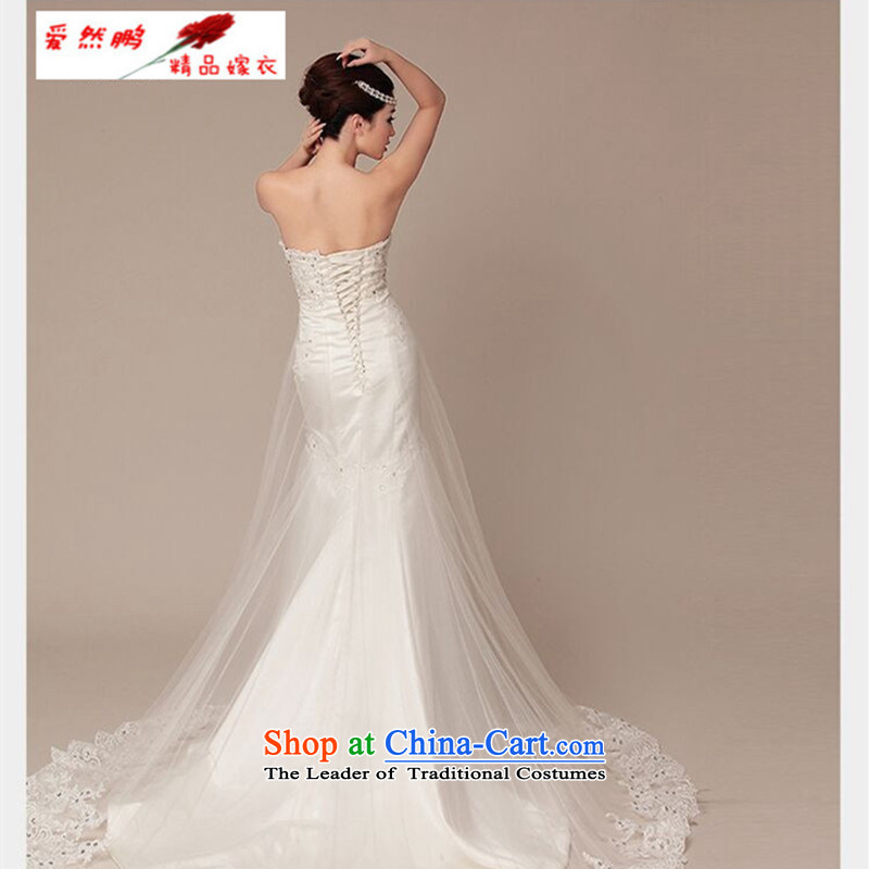 Wedding dress 2015 spring/summer at the new tissue chest straps satin lace long tail crowsfoot wedding package returning, XXL so AIRANPENG Peng () , , , shopping on the Internet