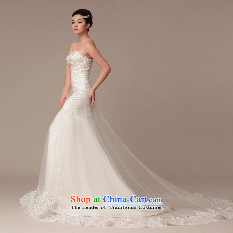 Wedding dress 2015 spring/summer at the new tissue chest straps satin lace long tail crowsfoot wedding package returning, XXL so AIRANPENG Peng () , , , shopping on the Internet