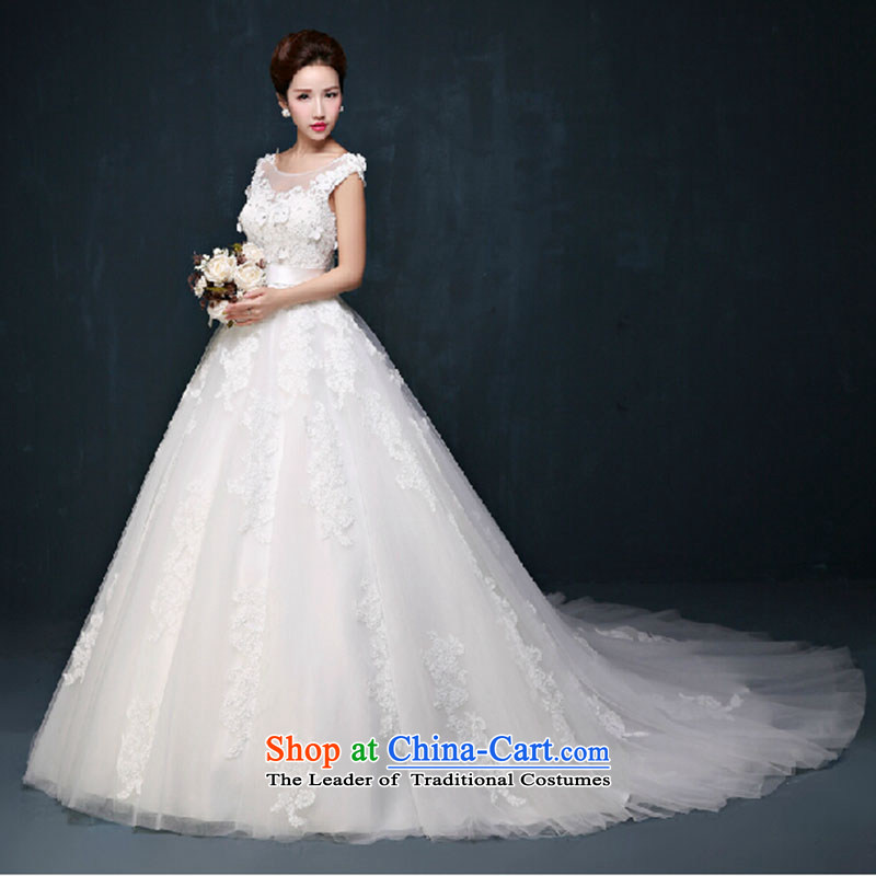 Wedding dresses new Asian layout to align the shoulders A swing wedding custom video thin word bride shoulder wedding white streakXL
