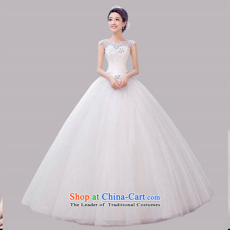 The first field shoulder shoulder wedding new simple and beautiful wedding dresses marriages wedding wedding dress hibiscus flower spring and summer and winter wedding white L, Love Su-lan , , , shopping on the Internet