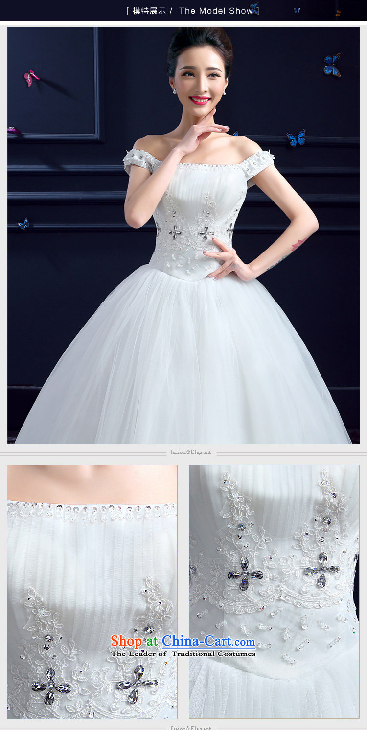 Honeymoon bride 2015 Summer new wedding dresses Korean sweet princess package word shoulder to shoulder with lace white wedding pictures, prices, XS brand platters! The elections are supplied in the national character of distribution, so action, buy now enjoy more preferential! As soon as possible.