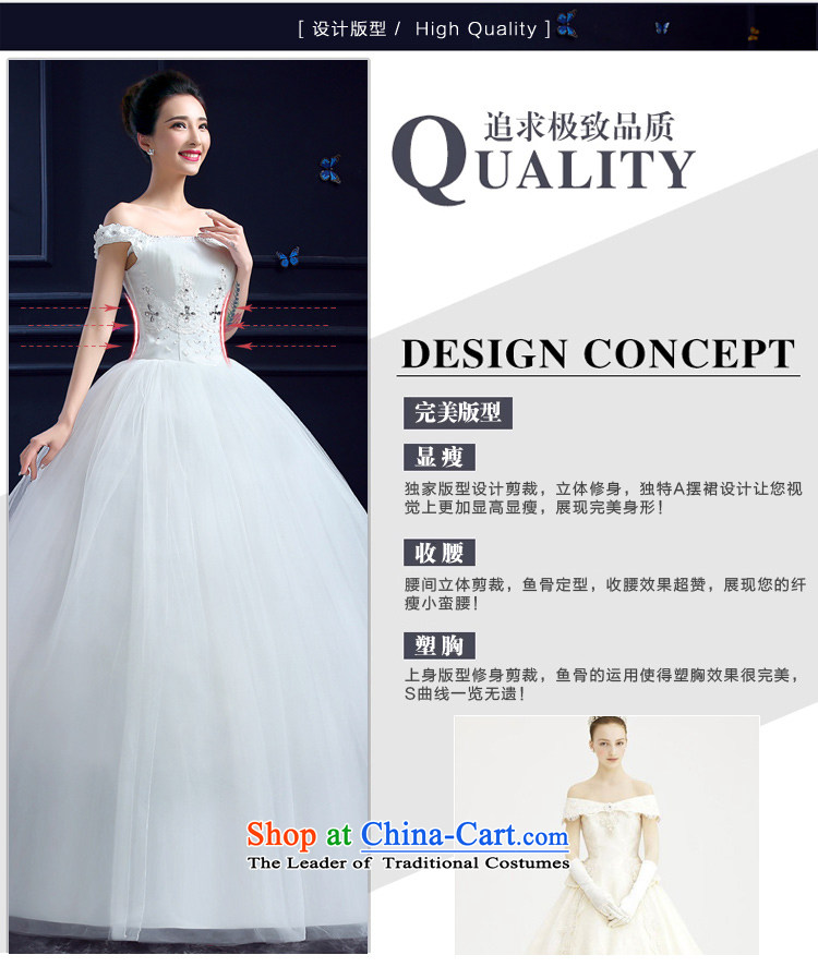Honeymoon bride 2015 Summer new wedding dresses Korean sweet princess package word shoulder to shoulder with lace white wedding pictures, prices, XS brand platters! The elections are supplied in the national character of distribution, so action, buy now enjoy more preferential! As soon as possible.