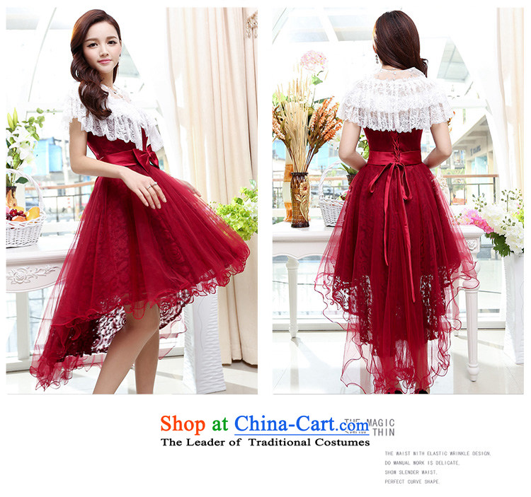 To 2015 dress bon bon skirt female new stylish sleeveless Sau San video thin elegant lace printed fabrics dresses wedding dress wine red M picture, prices, brand platters! The elections are supplied in the national character of distribution, so action, buy now enjoy more preferential! As soon as possible.