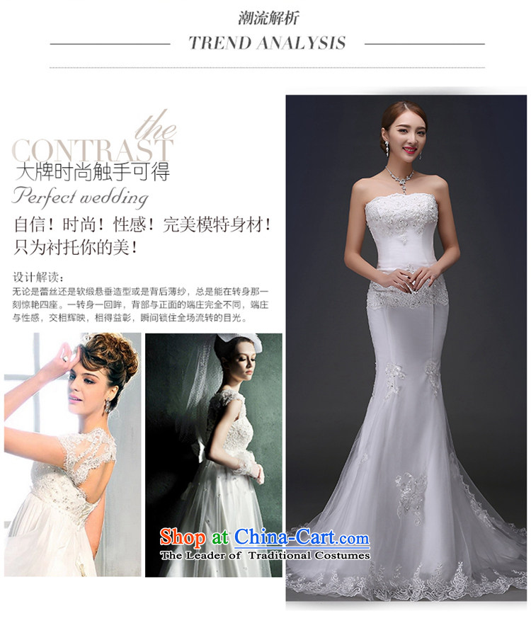 2015 Spring/Summer new Korean fashion lace anointed chest Sau San crowsfoot straps thin graphics bride tail wedding dress code 1 S white feet 9 get shipment pictures, prices, Suzhou, brand platters! The elections are supplied in the national character of distribution, so action, buy now enjoy more preferential! As soon as possible.