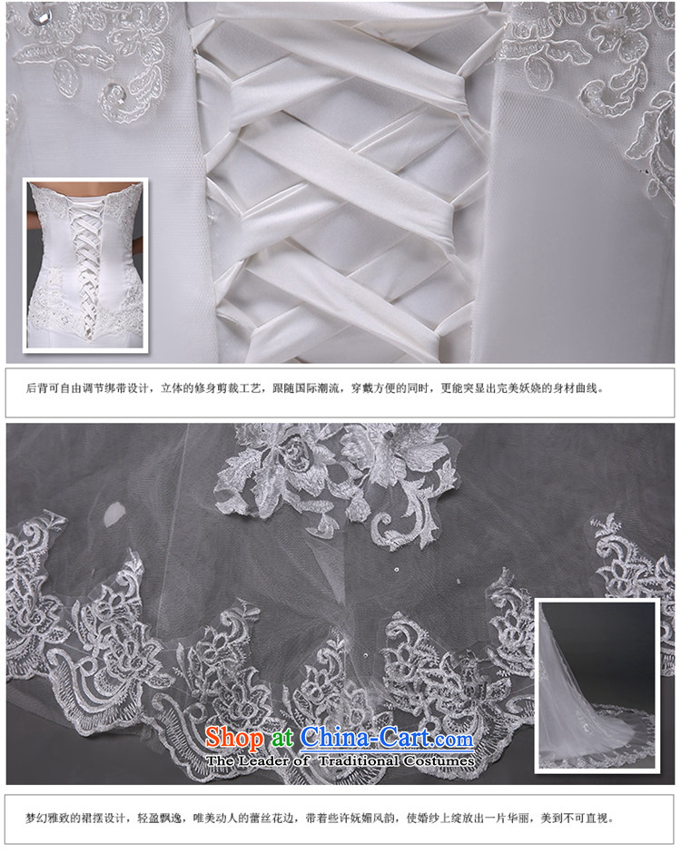 2015 Spring/Summer new Korean fashion lace anointed chest Sau San crowsfoot straps thin graphics bride tail wedding dress code 1 S white feet 9 get shipment pictures, prices, Suzhou, brand platters! The elections are supplied in the national character of distribution, so action, buy now enjoy more preferential! As soon as possible.